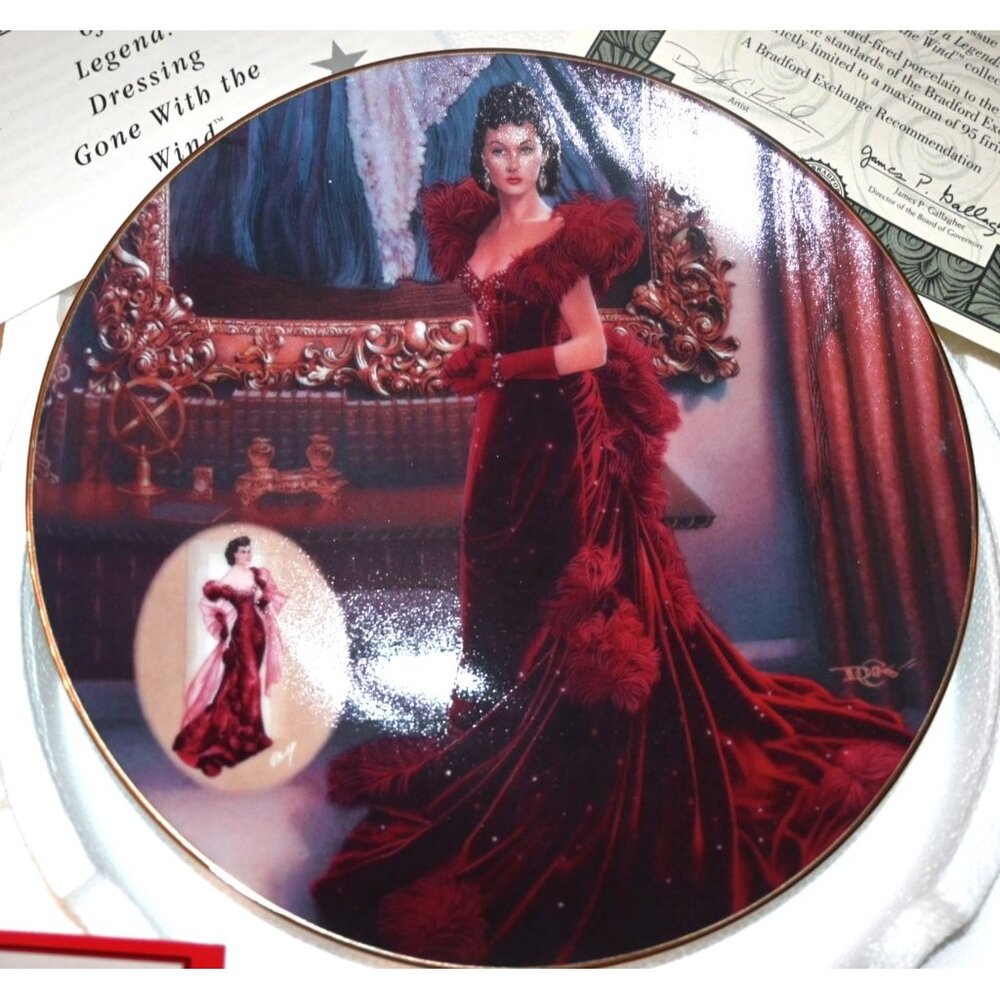 Vintage "The Red Dress" Collectors Plate From Gone With the Wind